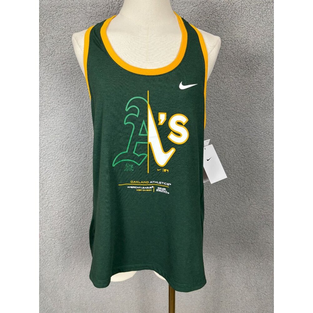 Nike Women's MLB Oakland Athletics Tank Top Green Large New With Tag's.